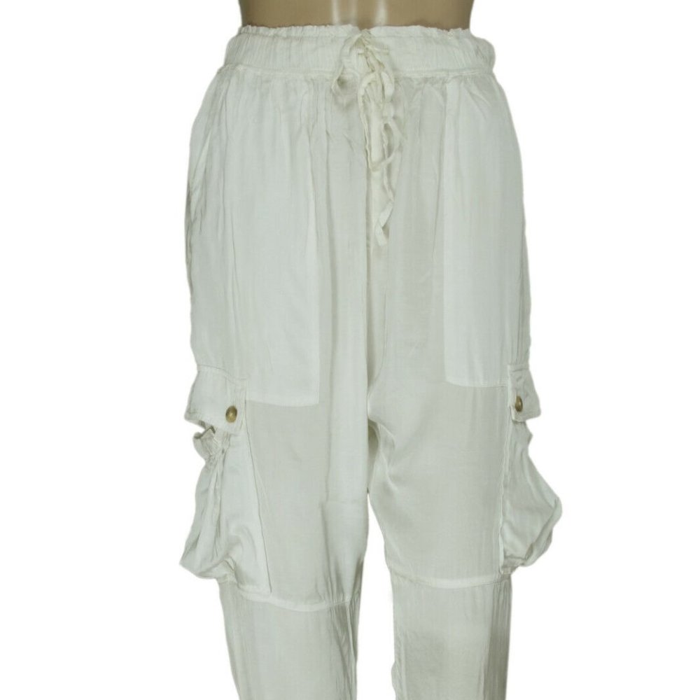 Denim & Supply Ralph Lauren Draw String Pocket Casual Pajama Pant Ivory New S